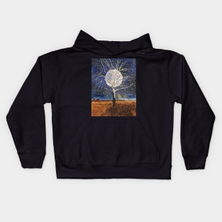 Sycamore Tree Under a Blue Moon Batik Kids Hoodie